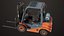 Forklift Trucks and Pallet Orange Collection All PBR Textures 3D model