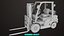 Forklift Trucks and Pallet Orange Collection All PBR Textures 3D model