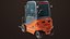 Forklift Trucks and Pallet Orange Collection All PBR Textures 3D model