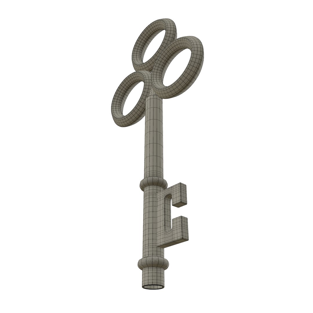 3D Key Golden - TurboSquid 2320094