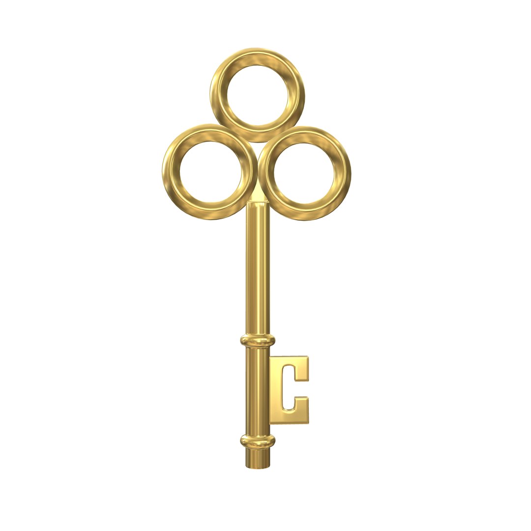 3D Key Golden - TurboSquid 2320094