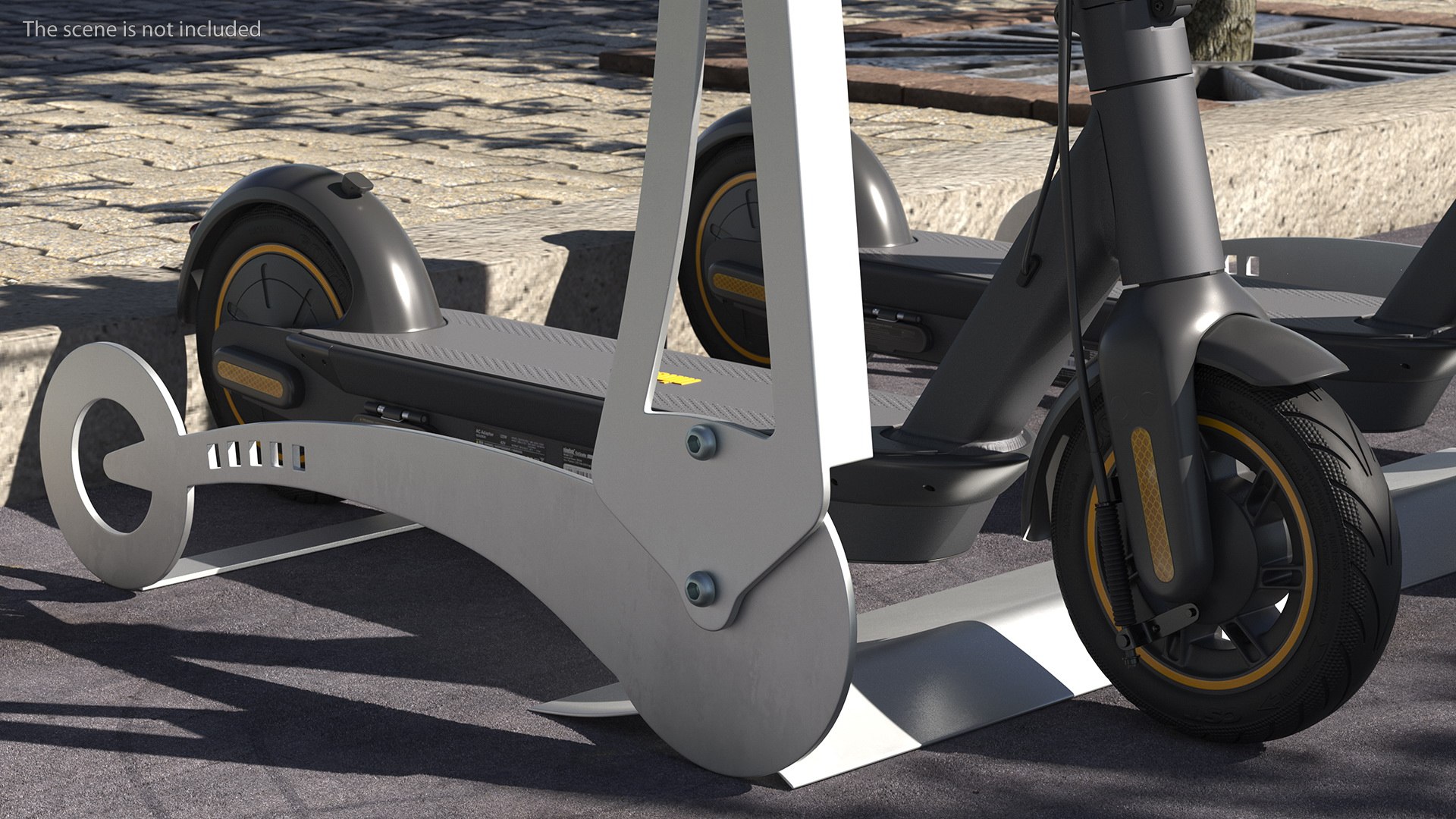 3D model Scooter Parking Rack with Ninebot KickScooter MAX https://p.turbosquid.com/ts-thumb/J3/GYWxoT/fk/scooterparkingrackwithninebotkickscootermaxc4dmodel005/jpg/1648185046/1920x1080/fit_q87/4b729bc5d3c86684ef285e58cfb8e5d5d3e044f7/scooterparkingrackwithninebotkickscootermaxc4dmodel005.jpg