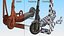 3D model Scooter Parking Rack with Ninebot KickScooter MAX