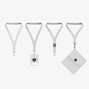 3D BASIC NECK STRAPS genesis8 zpac obj fbx highpoly model