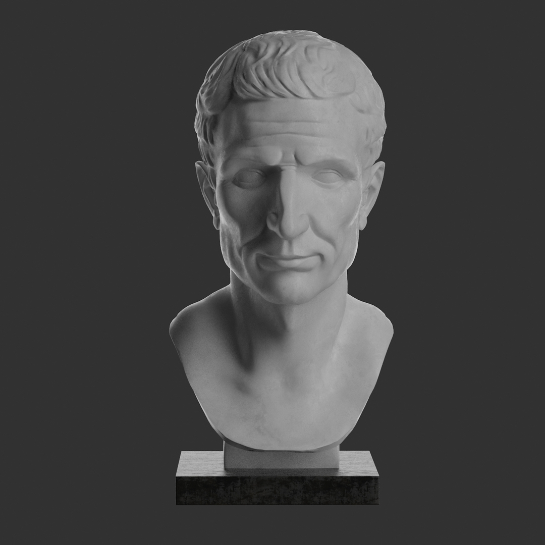3d Model Of Bust Julius Caesar
