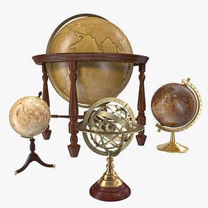 3d antique globes