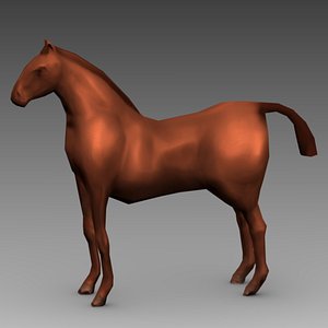 blender brown horse animations