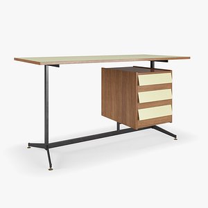 Wood and formica desk 1950s