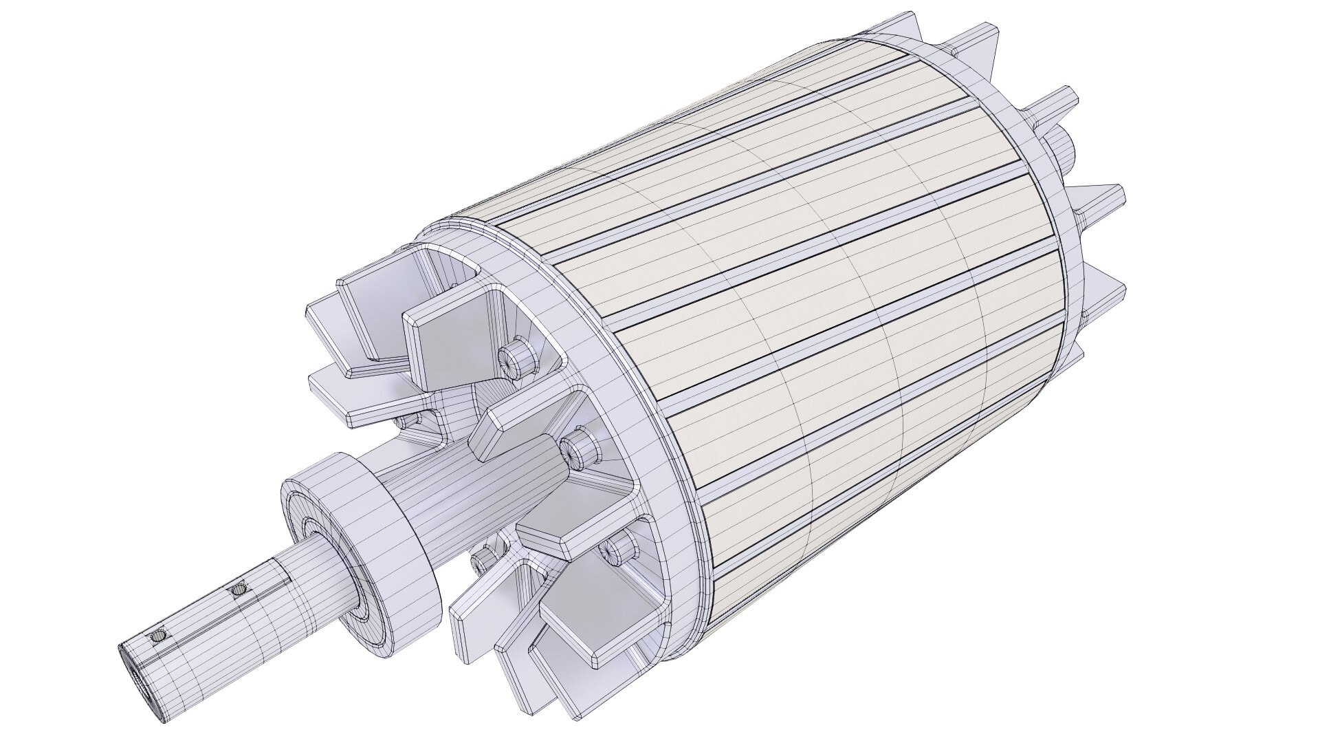 3D Squirrel Cage Rotor 57 Model - TurboSquid 2257505