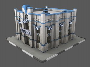 police station office building 3D