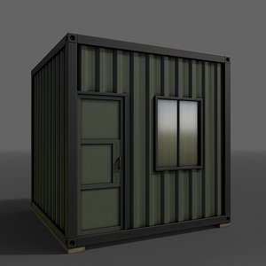 3D PBR Container House AA V1 model