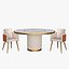 3D dining table amet chair model