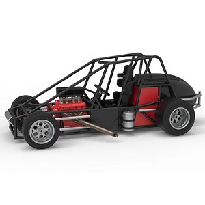 3D Experimental Pavement Silver Crown Car Base Scale 1 to 25