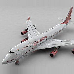 3D boeing 747 air india