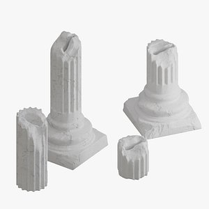 3D Greek Pillar Jewelry rings Display Stands