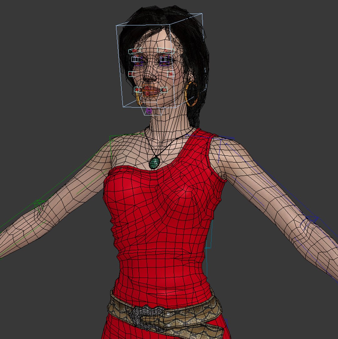 Red Dress Rigged Girl Max
