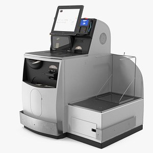 3D Retail Self Service Checkout Kiosk