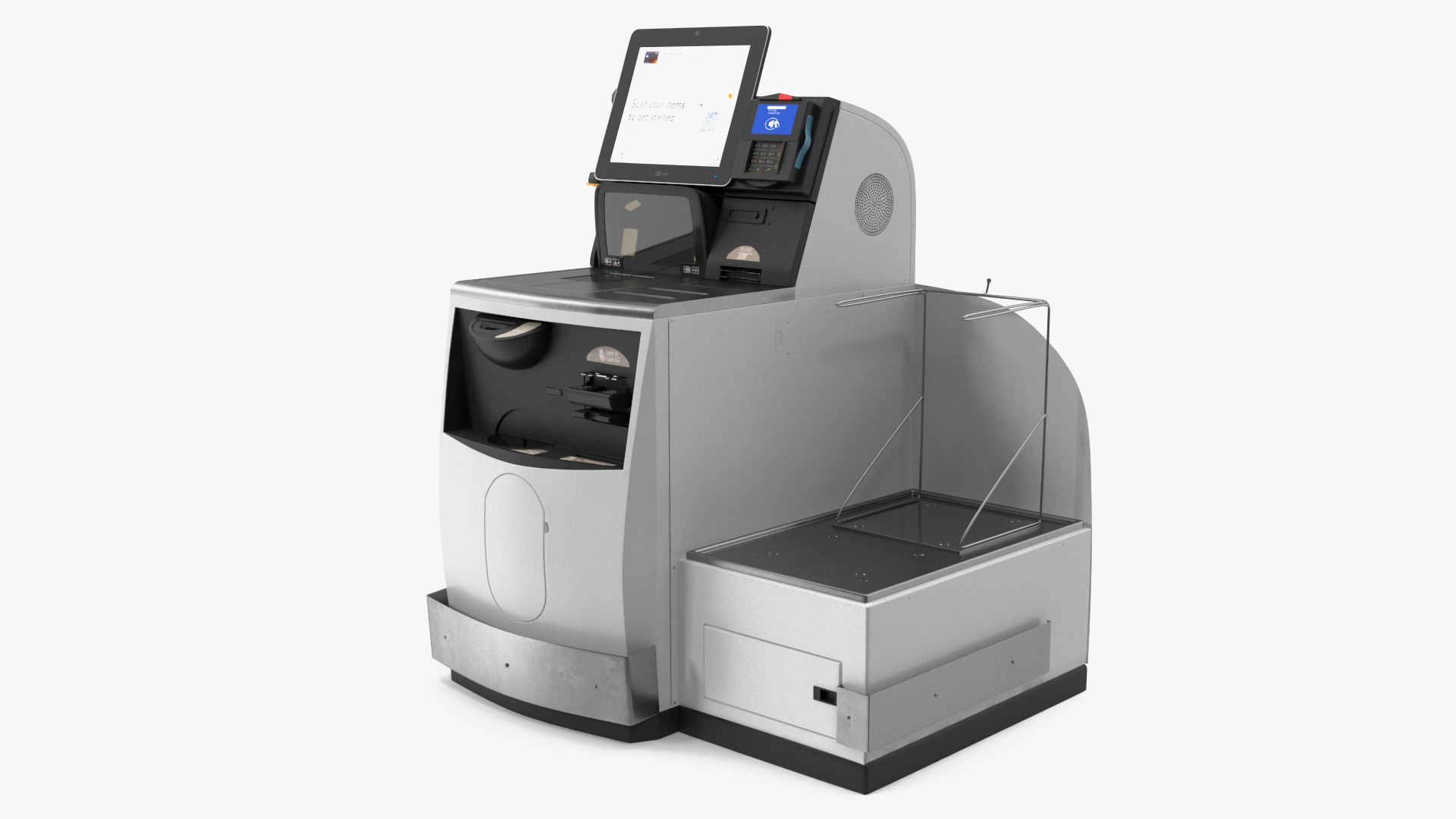 Retail Self Service Checkout Kiosk 3D model preview