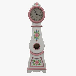 hand painted grandfather clock 3d max