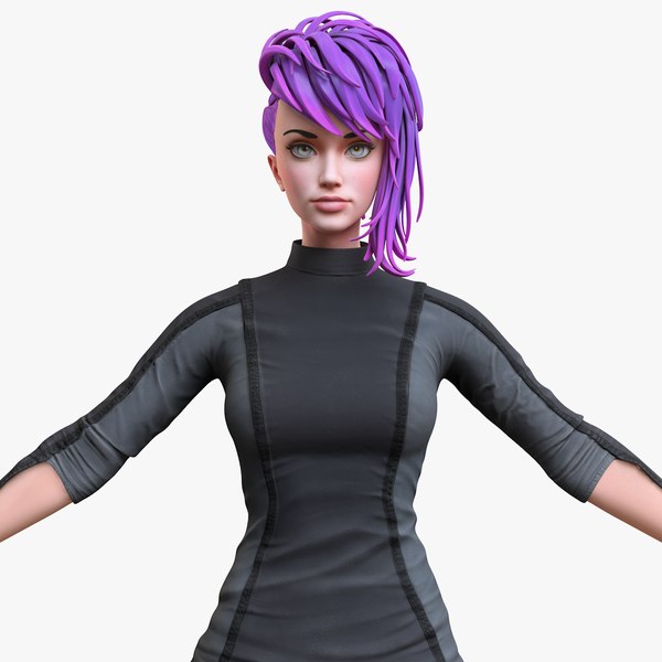 3D stylized girl 2