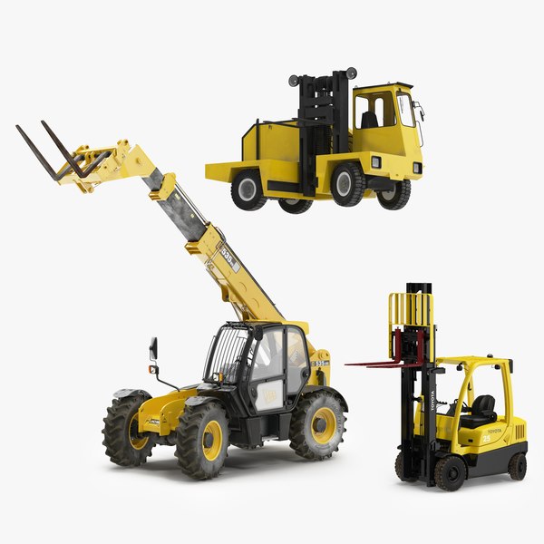 rigged forklifts modeled truck max