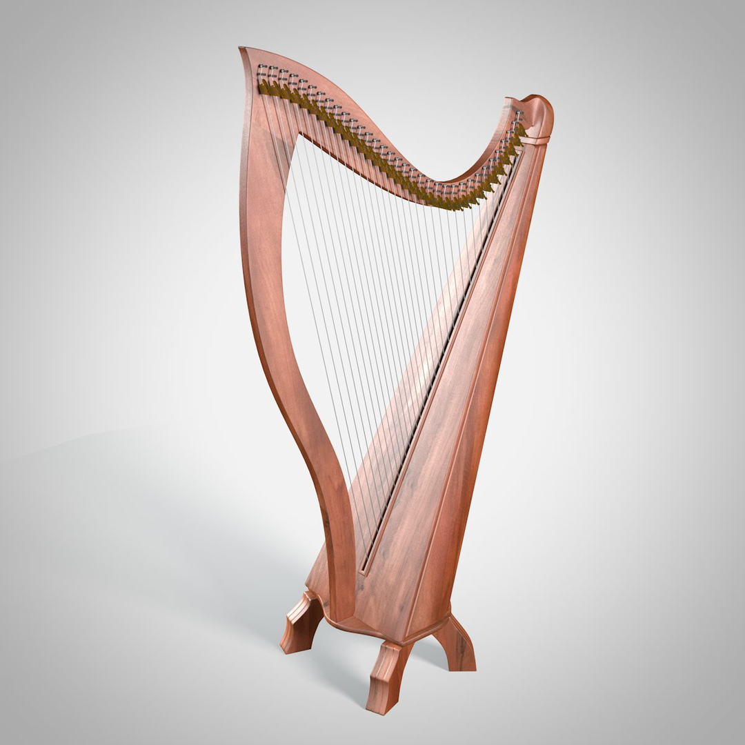 3D Harp Model TurboSquid 1154815