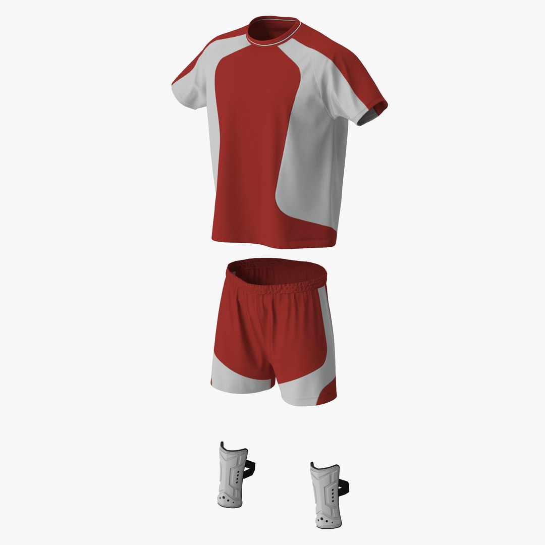 Soccer Uniform Red 3D Model 3D model preview