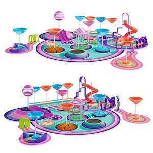 Playground Lollipop Street Paradise 3D model