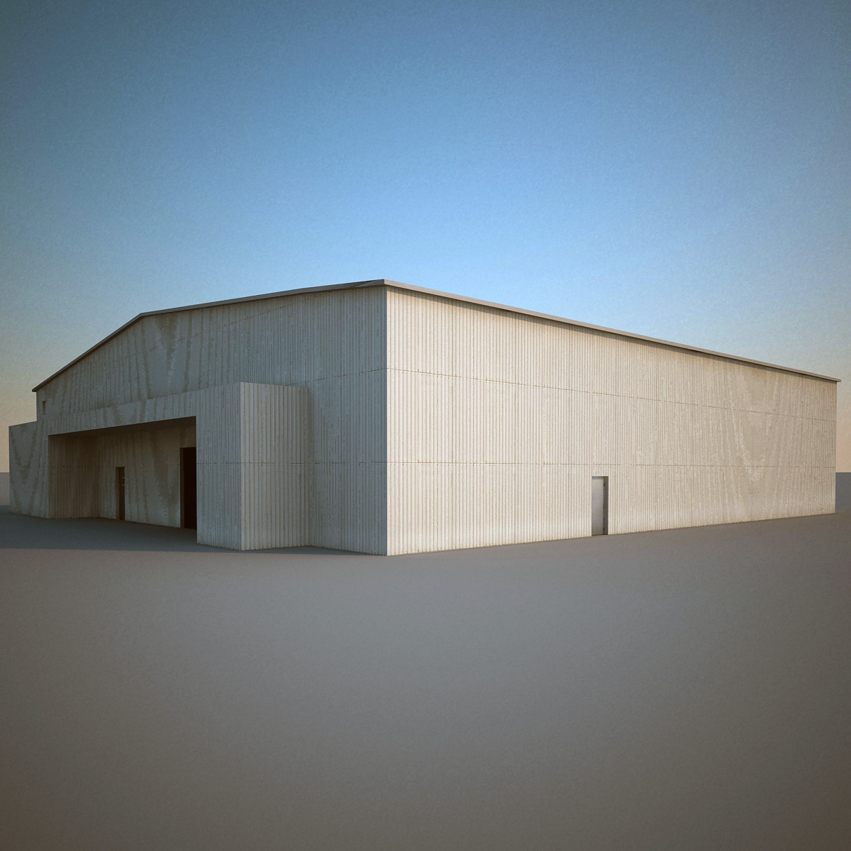 Image showcasing 3d model of industrial building v4