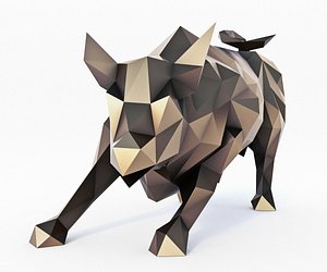 3D wall street bull model