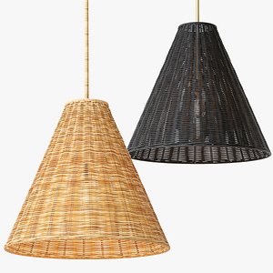 Marion Woven Pendant Pottery Barn model