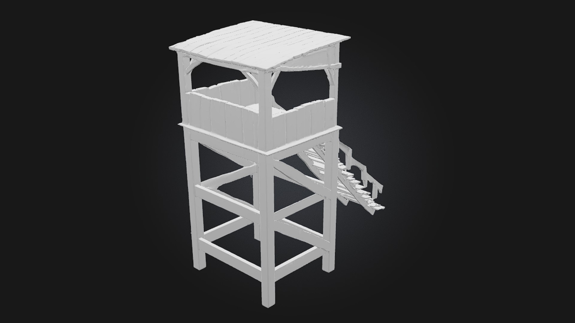 3D Model Watchtower Structure Sentinel Of The Skyline - TurboSquid 2402024