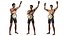 Fighter UFC MMA with Belt Wins Animated Fur Rigged