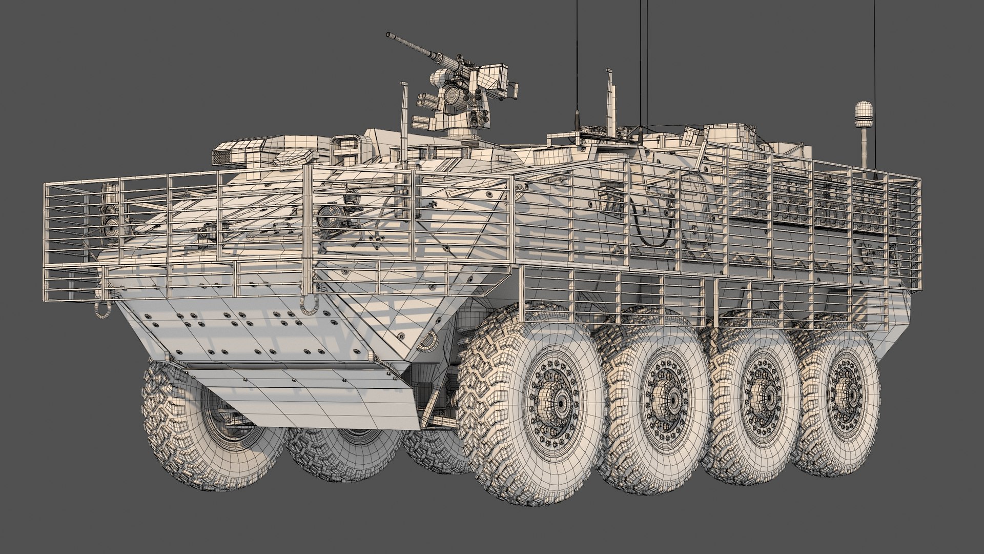3D M1130 Stryker CV Slat Armour UVW Only model https://p.turbosquid.com/ts-thumb/J4/3xkYHU/wV/13/jpg/1751525743/1920x1080/fit_q87/03aa93ec808f4f49ef5cd90d76e94d0eea992fb6/13.jpg