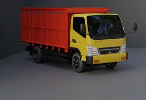 TRUCK FUSO LOW POLY ready for unreal engine 3D