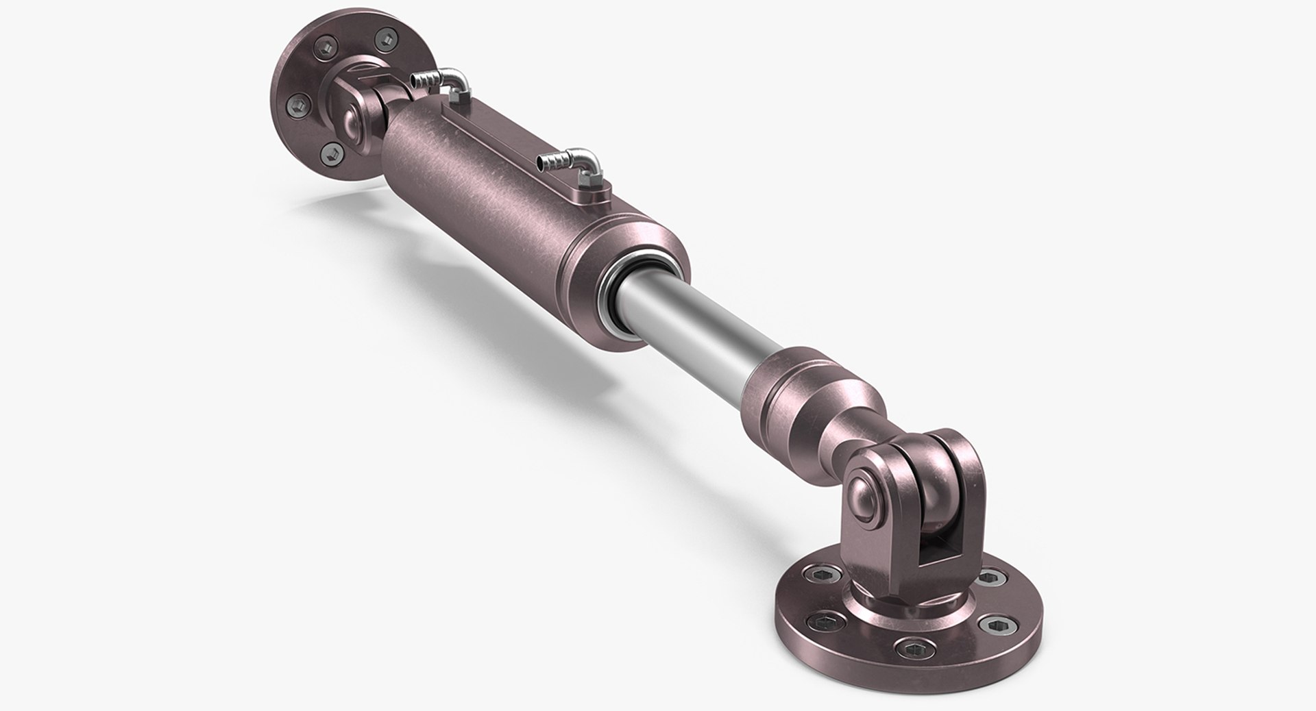 Anodized Hydraulic Cylinder 4 3D model preview