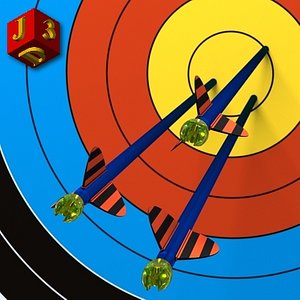 free arrows target 3d model