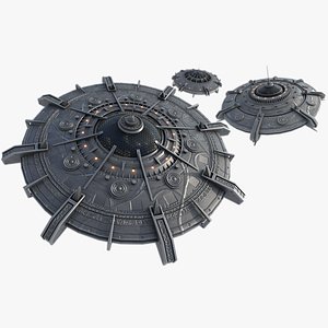 3D Classic UFO collection model