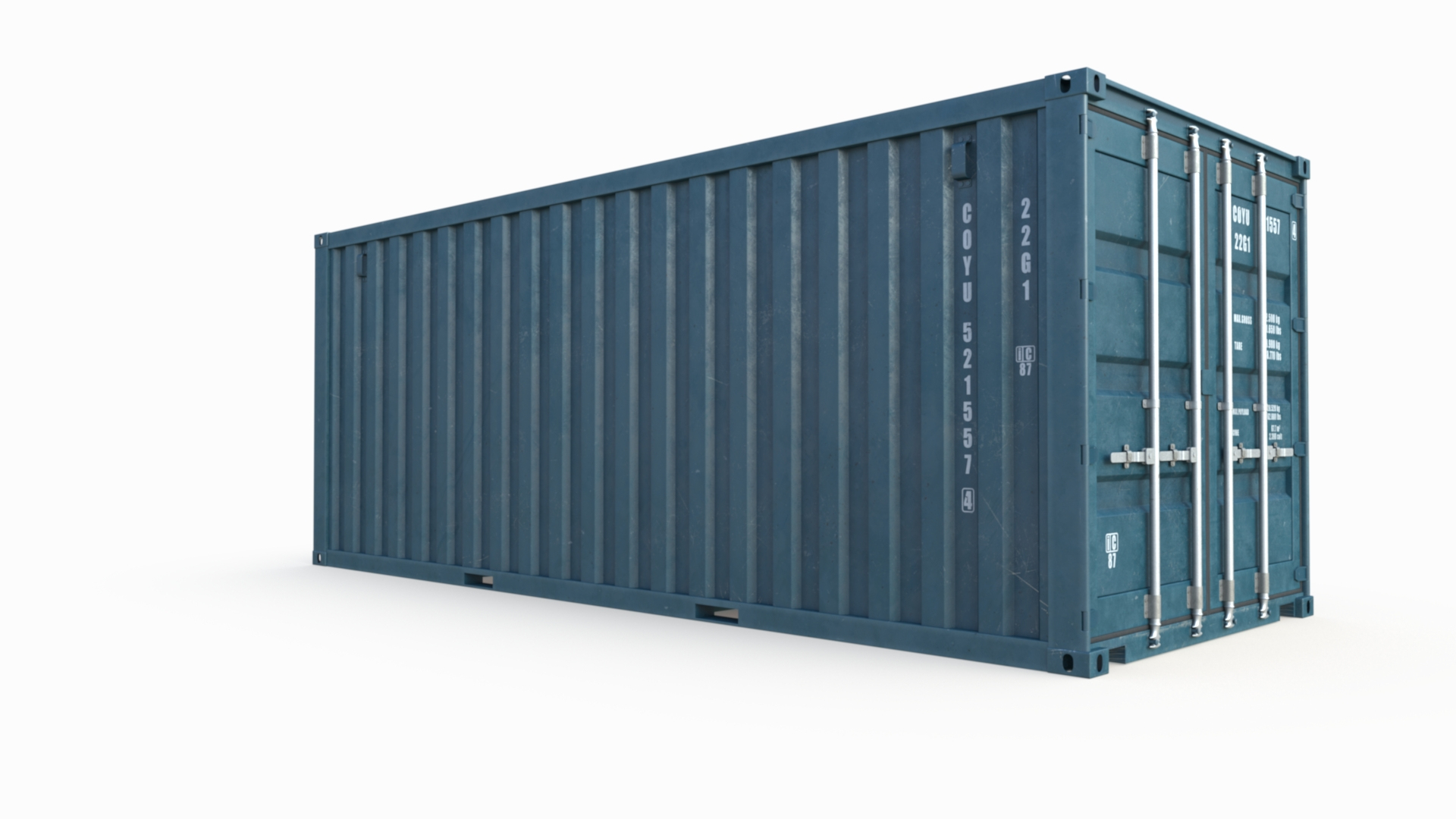 Container 20 ft ISO 3D model - TurboSquid 2141228