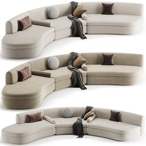 Baxter Piaf Sofa 3D