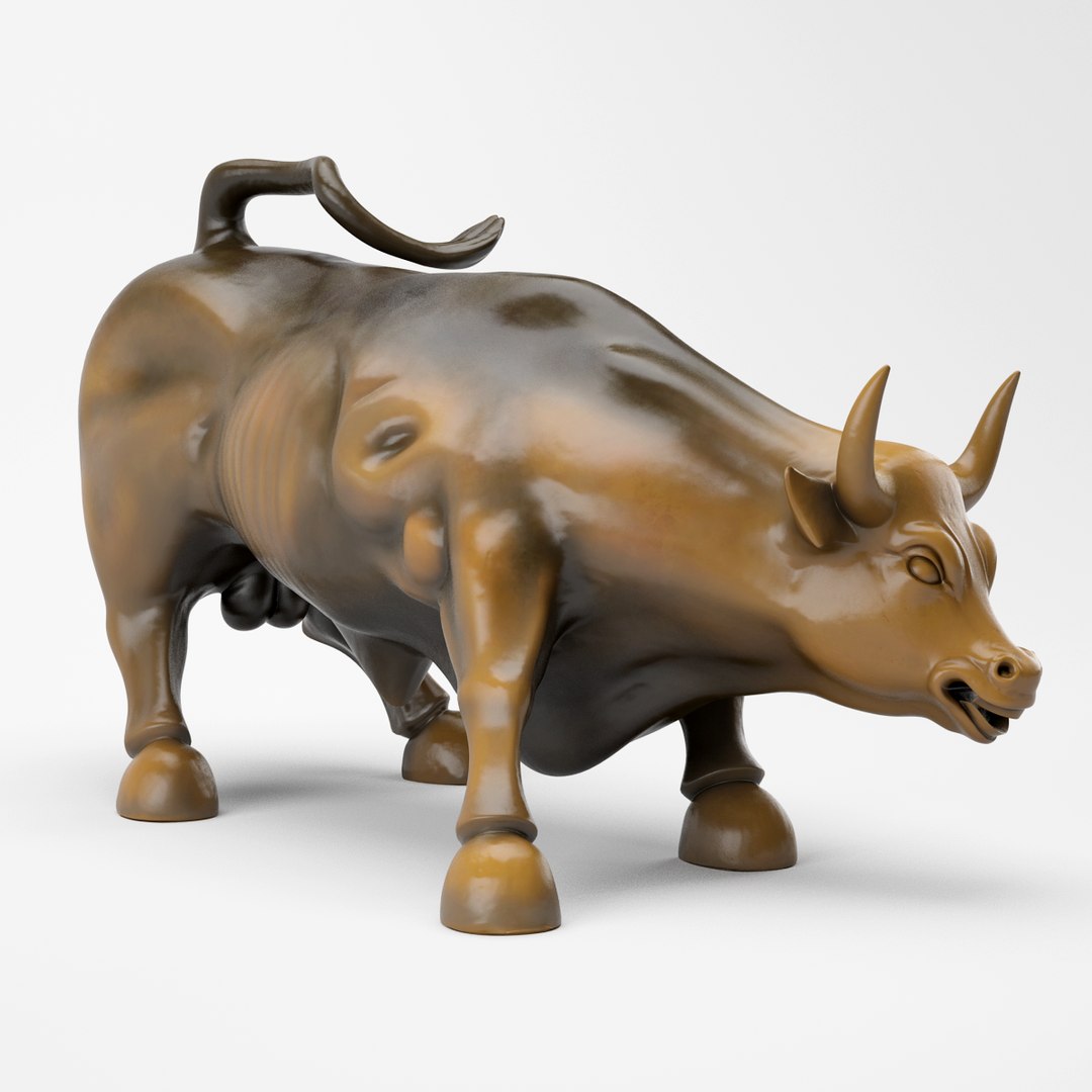 3d Wall Street Bull Model