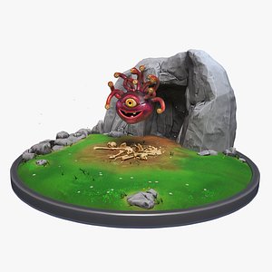 Stylized Cute Beholder Diorama