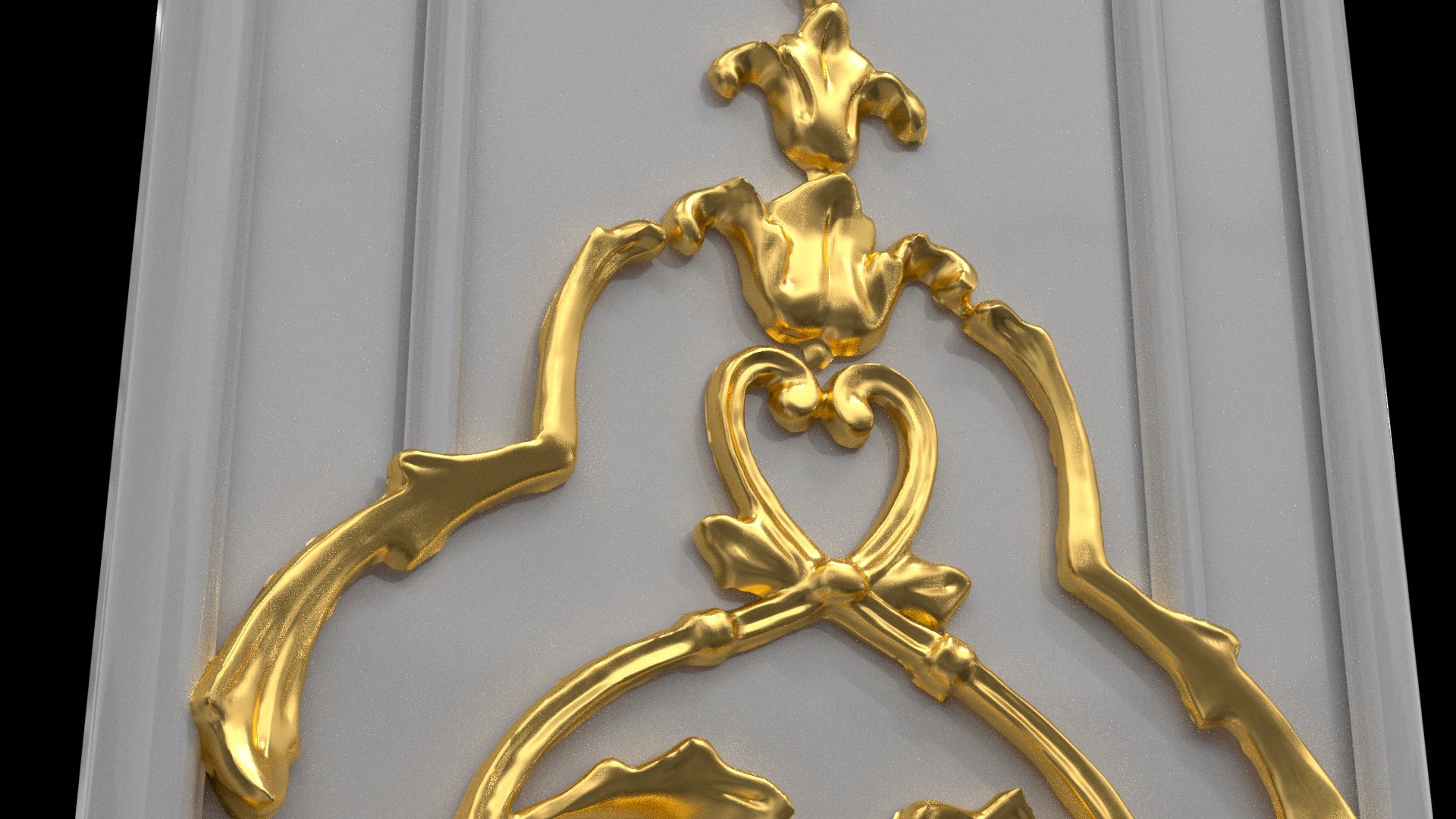3D Plaster Decorative Bow DS327 Model - TurboSquid 2385182