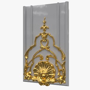 3D Plaster Decorative Bow DS327 model