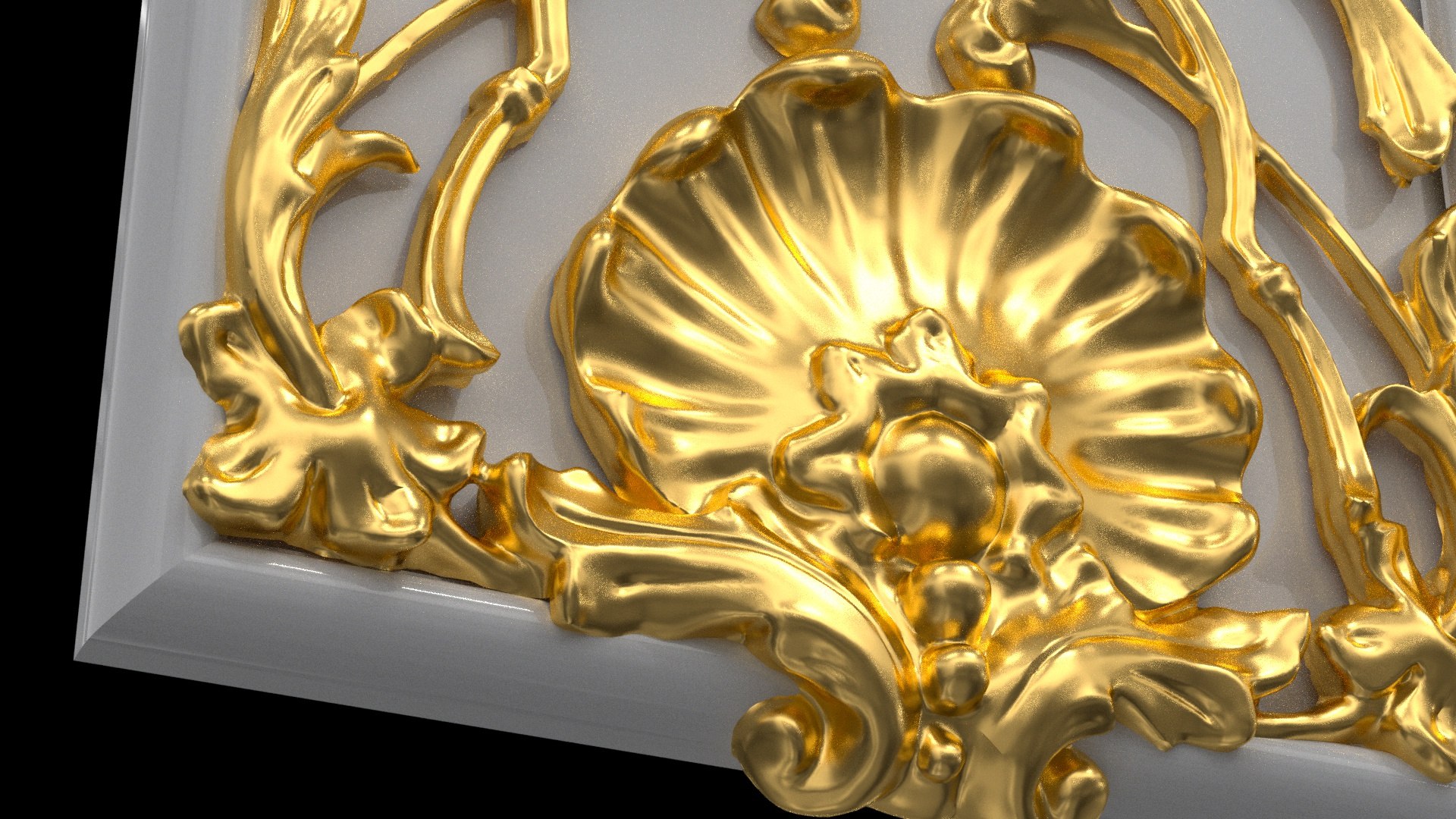 3D Plaster Decorative Bow DS327 Model - TurboSquid 2385182