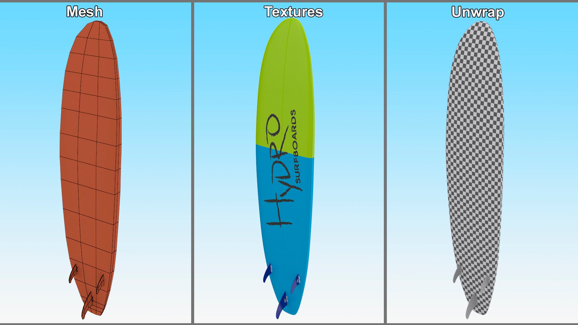 Ultimate Longboard Surfboard Model TurboSquid 2152170