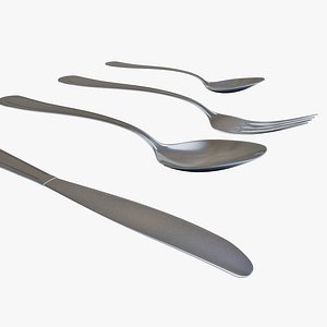 3d cutlery knife fork
