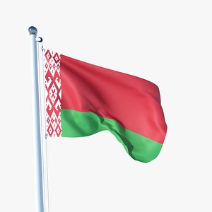 Animated Flag of Belarus 3D model