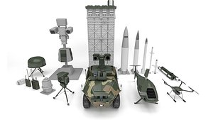 Unmanned Tactical Vehicle  Military Weapon Systems 3D Model Set  JPG Textures  Game Ready 3D