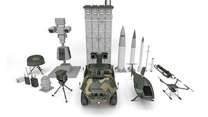 Unmanned Tactical Vehicle Military Weapon Systems 3D Model Set JPG Textures Game Ready